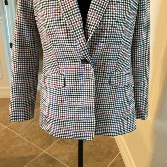 Talbots checked blazer, 1 button front, size 2P - Picture 3 of 7